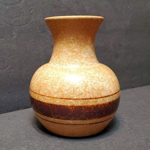 Vintage Studio Pottery Bud Vase, PIC USA, Pottery Craft, Brown Tan 1970s